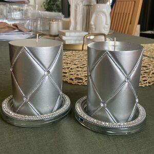 2 GLAMOUR STYLE CANDLES SET OF 2
